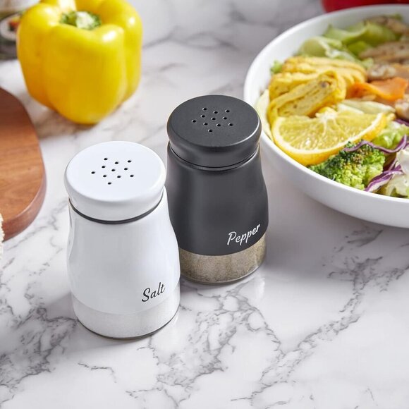 Salt and Pepper Shakers Set, 5 Ounce Salt and Pepper Dispenser with Glas… - Picture 6 of 7